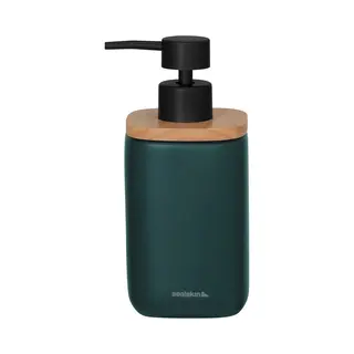 Sealskin Mind Seifenspender 200 Ml, Aus Zement Gefertigt, Details Aus Holz, Farbe, Dunkelgrün, Grün