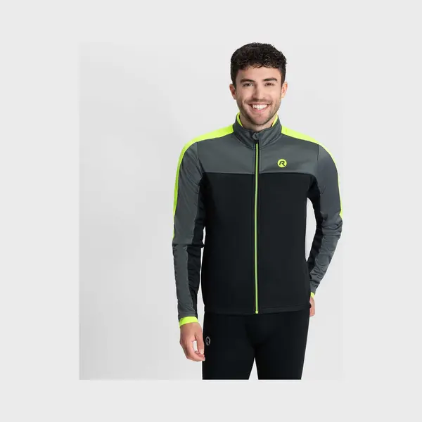 Rogelli Freeze Fahrradjacke Herren - Rennradjacke - Schwarz/Grau/Fluor - Größe 5XL thumbnail