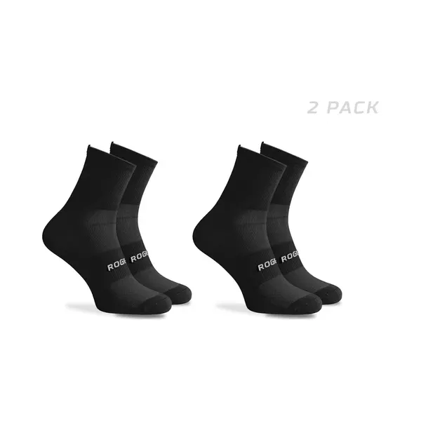Rogelli Essential 2-pack Fietssokken - Heren - Zwart - Maat 40-43 thumbnail