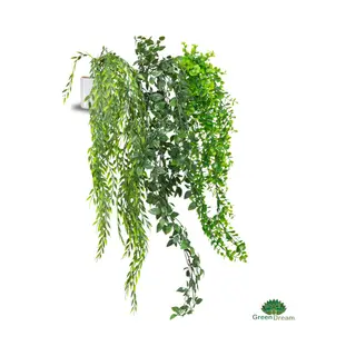 GreenDream® 3 Verschillende Hangplanten Kunstplanten In Pot - Decoratief - Cadeautip - Groen