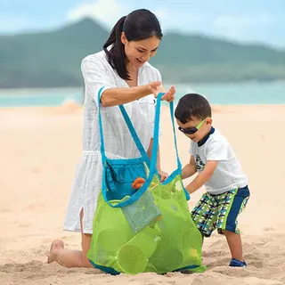 Grote Nettas Voor Zandspeelgoed , strandspeelgoed, Boodschappen.Ideaal Voor Het Opbergen Van Alles-45 * 30 * 45cm