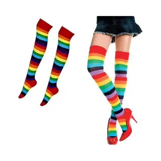 Winkrs Gestreepte Gekleurde Hoge Sokken Regenboog - Kousen Maat 37-41 _ Rainbow Socks