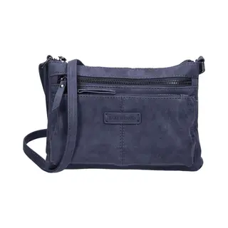 Bicky Bernard Schoudertas Dames Blauw- Crossbody 22.5x4.5x16.5cm - 5 Vakken