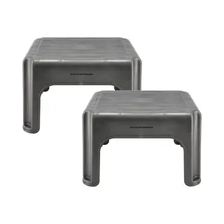 discountershop Opstapkrukje Set Van 2 – Antislip Opstapje Volwassenen & Kinderen – 120 Kg Belastbaar – Kunststof Krukje Voor Keuken, Badkamer, Caravan, Camper
