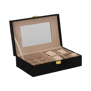 H&S Collection Sieradendoos - 25 X 16 X 7 Cm - Zwart