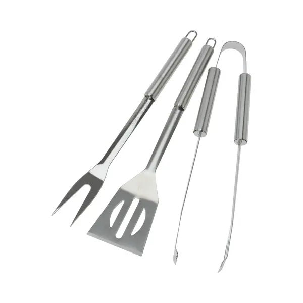 Bbq Collection Bbq/barbecue Gereedschap Set 3-delig Rvs - Tang - Vork - Spatel thumbnail