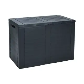 Koopman Kissenbox Gartenkiste 75X44X53 Cm 170 L Bausatz Montage (1 St), Einfaches Stecksystem, Anthrazit, 190 Liter, Kunststoff, Mit Deckel