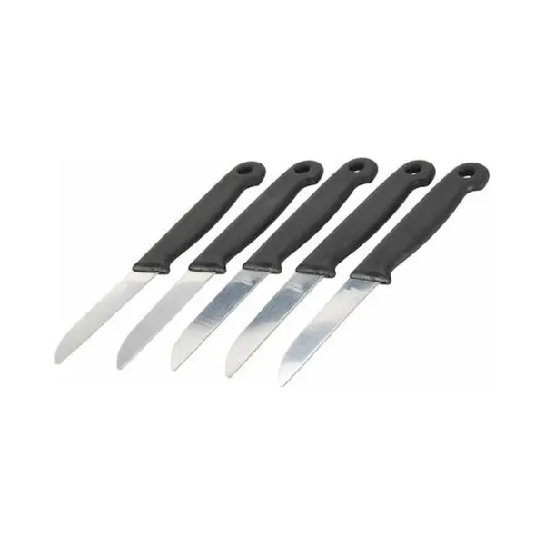 Excellent Houseware Schilmessen - 5x - Zwart - Keukenmesjes - Rvs - 16 Cm thumbnail