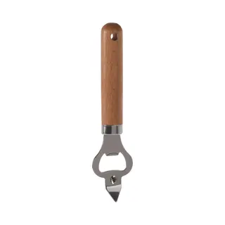 Excellent Houseware Keukengerei Flesopener Rvs Steel En Houten Handvat 17 Cm - Beechwood
