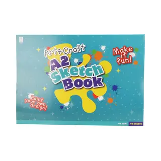 Art And Craft Schetsboek/ Tekenboek/ Kleurboek/ Schetsblok - A2 Formaat - Wit Papier - 40 Vellen Tekenpapier - 42 X 59 Cm