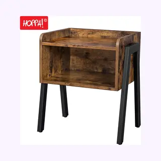 Hoppa! Bijzettafel Nachtkastje - Bruin - Hout - 46 X 35 X 52 Cm (B X D X H)
