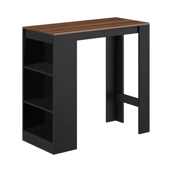 Hoppa! Bartafel - Bartafels - Industrieel - Bruin/Zwart - 110 X 50 X 103 Cm (LxBxH) thumbnail