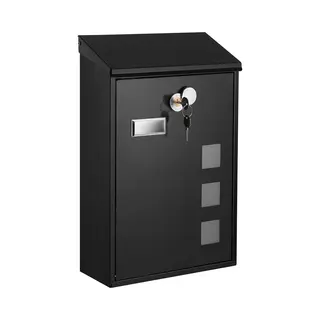 Hoppa! Brievenbus Rvs | Brievenbussen Hangend Aan De Wand Met Venster | Naamplaathouder | Slot Met Koperen Slotcilinder | Afsluitbaar | Eenvoudige