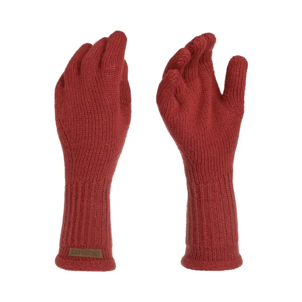 Knit Factory - Lana Handschuhe - Gestrickte Handschuhe Für Winter - Handstulpen Aus Wolle - Hochwertige Qualität - Baked Apple thumbnail