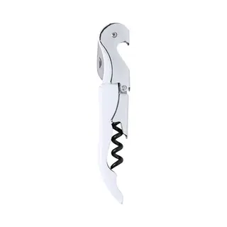 Wit Met Zilveren Rvs Kurkentrekker 3-in-1 - Flesopener