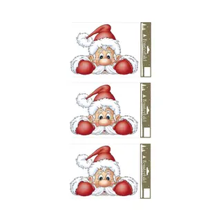 4x Stuks Velletjes Kerst Raamstickers Kerstman 21 X 32 Cm - Raamversiering/raamdecoratie Stickers Kerstversiering