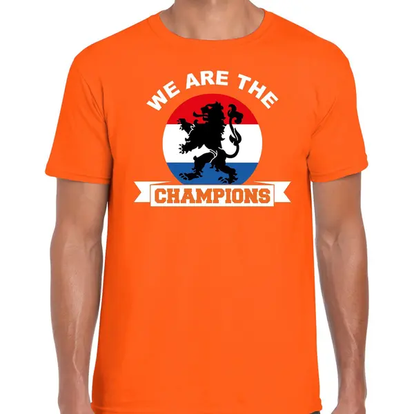 Bellatio Decorations Oranje Fan T-shirt Voor Heren - We Are The Champions - Holland / Nederland Supporter - Ek/ Wk Shirt / Outfit Xl thumbnail