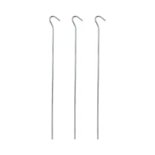 ProPlus Grondpennen/tentharingen Metaal Halfrond 30 Cm - 20x Stuks - Kampeer Artikelen Voor Tent Of Windscherm