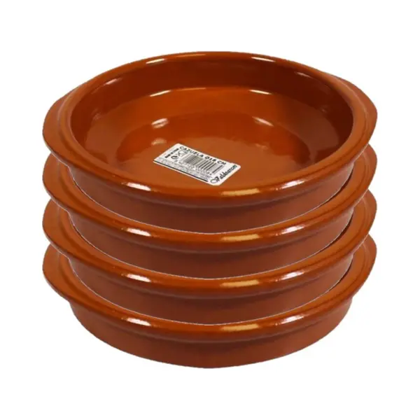 Concord Tapas Bakjes/schaaltjes Alicante - Set Van 4x Stuks - Met Handvatten - 16 Cm - Tapas Serveer/borden/oven Schalen thumbnail