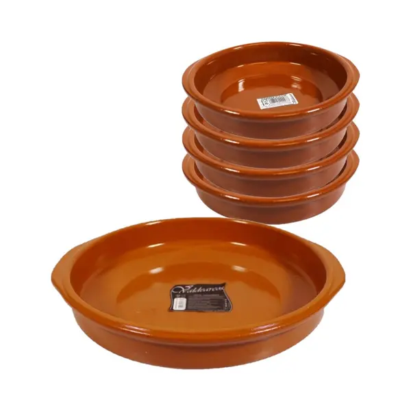 Concorde Set Van 5x Stuks Tapas Borden/ovenschalen Alicante Met Handvatten 34 En 18 Cm - Serveerschalen - Tapasschalen thumbnail
