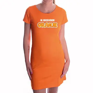Bellatio Decorations Oranje Fan Jurkje Voor Dames - Ik Juich Voor Oranje - Holland / Nederland Supporter - Ek/ Wk Dress / Outfit L
