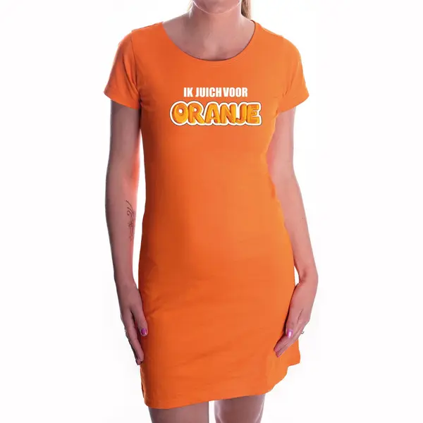 Bellatio Decorations Oranje Fan Jurkje Voor Dames - Ik Juich Voor Oranje - Holland / Nederland Supporter - Ek/ Wk Dress / Outfit L thumbnail