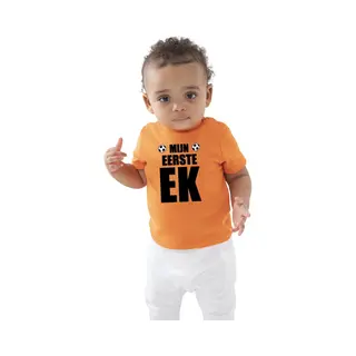 Bellatio Decorations Oranje Fan Shirt Voor Babys - Mijn Eerste Ek - Holland / Nederland Supporter - Ek/ Wk Baby Shirts / Outfit 3-6 Mnd