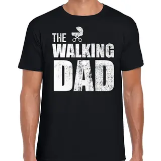 Bellatio Decorations The Walking Dad - T-shirt Zwart Voor Heren - Papa Kado Shirt / Aanstaande Vader Cadeau / Papa In Verwachting M