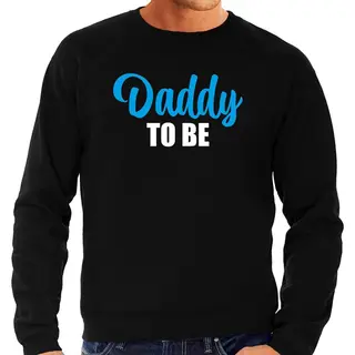 Bellatio Decorations Daddy To Be - Sweater Zwart Voor Heren - Papa Kado Trui / Aanstaande Vader Cadeau/ Papa In Verwachting Xxl