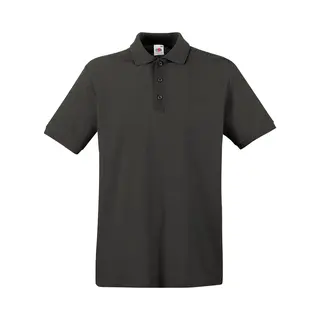 Fruit Of The Loom Poloshirt Premium - Donkergrijs - Heren - Katoen - 180 Grams M