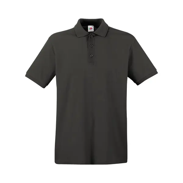 Fruit Of The Loom Poloshirt Premium - Donkergrijs - Heren - Katoen - 180 Grams M thumbnail