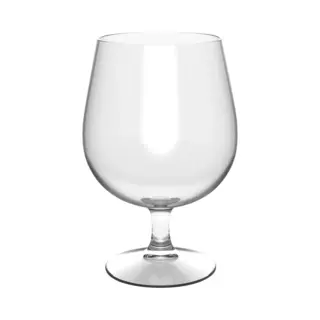 Santex Bierglas - 2x - Sier Bierglas Op Voet - Transparant - 520 Ml - Onbreekbaar Kunststof