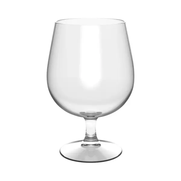 Santex Bierglas - 2x - Sier Bierglas Op Voet - Transparant - 520 Ml - Onbreekbaar Kunststof thumbnail