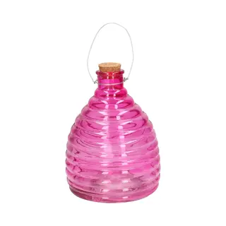 Svenska Living Wespenval - Roze - 21 Cm - Glas - Wespenvanger - Wespenglas - Insectenvangers/insectenvallen - Wespen Pot