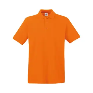 Fruit Of The Loom Poloshirt Premium - Oranje - Heren - Katoen - 180 Grams S