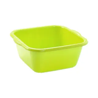 Plasticforte Set Van 2x Stuks Kunststof Teiltjes/afwasbakken Vierkant 6 Liter Groen - Afmetingen 31 X 29 X 13 Cm - Huishouden