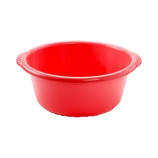 Plasticforte Set Van 2x Stuks Kunststof Teiltjes/afwasbakken Rond 20 Liter Rood - Afmetingen 50 X 47 X 20 Cm - Huishouden