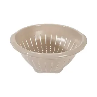 Hega hogar Kunststof Keuken Vergiet/zeef 30 X 14 Cm Met Rand In Kleur Taupe - Eten Schoonmaken/afgieten