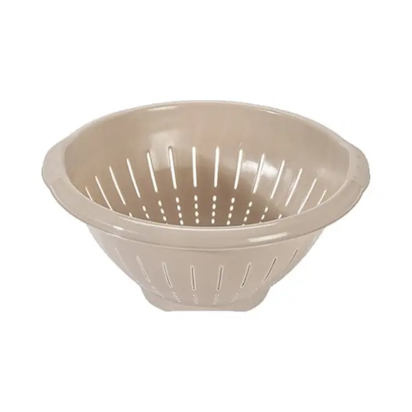 Hega hogar Kunststof Keuken Vergiet/zeef 30 X 14 Cm Met Rand In Kleur Taupe - Eten Schoonmaken/afgieten thumbnail