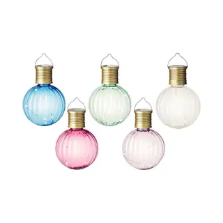 Lumineo Set Van 10x Stuks Buiten Led Lichtroze, Groene, Blauwe, Witte En Roze Lampion Solar Verlichting 11 Cm