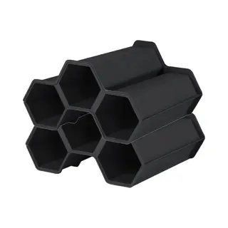 Eda Stapelbaar Wijnrek Module - Voor 6x Flessen - L34 X B31 X H18 Cm - Wijnfles Houder Hexagon