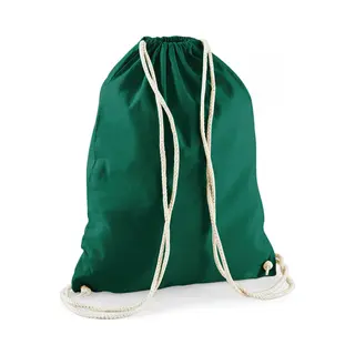 Gymtas Sport/zwemmen - Rugzak - Donkergroen - Met Rijgkoord - 46x37 Cm - Katoen - 12 Liter