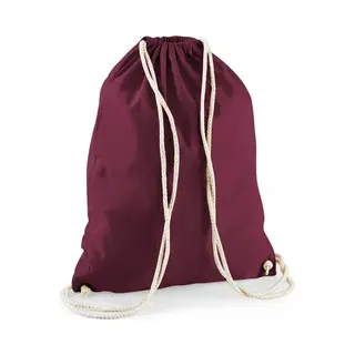 Gymtas Sport/zwemmen - Rugzak - Bordeaux Rood - Met Rijgkoord - 46x37 Cm - Katoen - 12 Liter