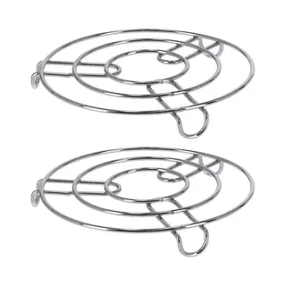 Gerimport Onderzetters Voor Kookpannen - Set Van 4x Stuks - Metaal - D19 Cm - Panonderzetters
