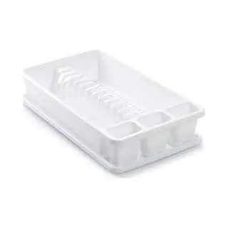 PlasticForte Afdruiprek Met Lekbak - Wit - 45 X 26 Cm - Afwasrek