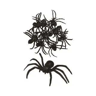 Henbrandt Griezel Spinnen Set Van 9x Stuks - Zwart - 8 Cm - Plastic Nep Spinnen - Halloween Thema - Decoraties