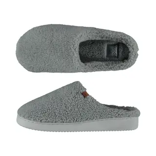 Apollo Instap Pantoffels Heren – Teddy Wol – Grijs - 43/44