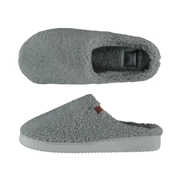 Apollo Instap Pantoffels Heren – Teddy Wol – Grijs - 43/44 thumbnail