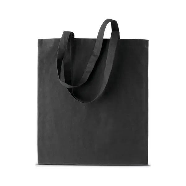 Shopper Schoudertasje - Zwart - Katoen - 38x42 Cm - Met Hengels - 11 Liter - Boodschappentas thumbnail
