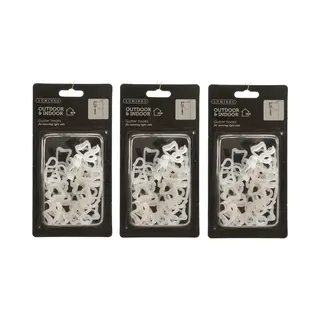 Lumineo Kerstverlichting Ophang Haakjes - 120x St - Bevestiging Dakgoot - Verlichting Ophangen